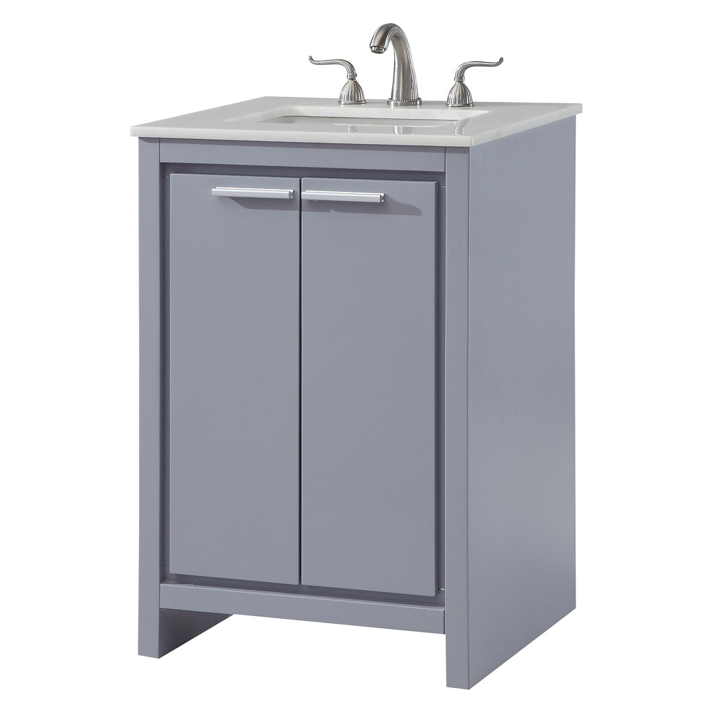 Elegant Bathroom Vanity - Gray (VF12824GR)