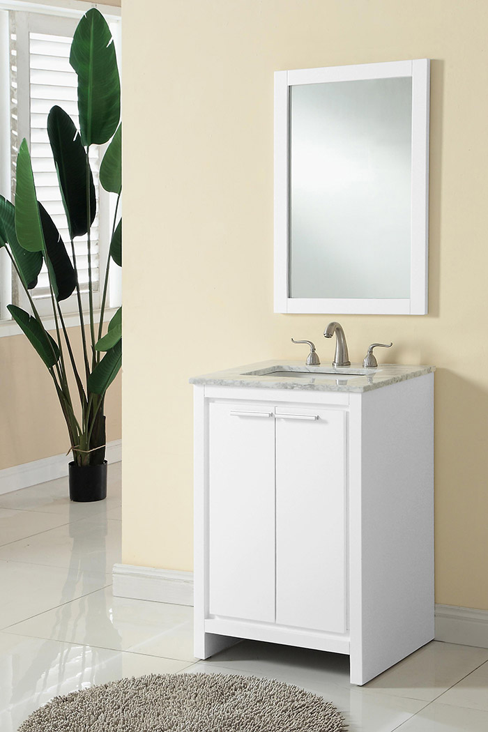 Elegant Bathroom Vanity - White (VF12824WH)