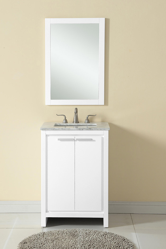 Elegant Bathroom Vanity - White (VF12824WH)