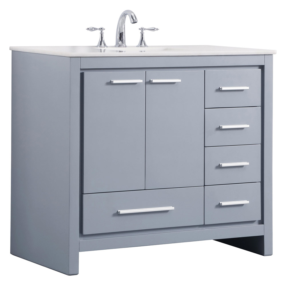 Elegant Bathroom Vanity - Gray (VF12840GR)