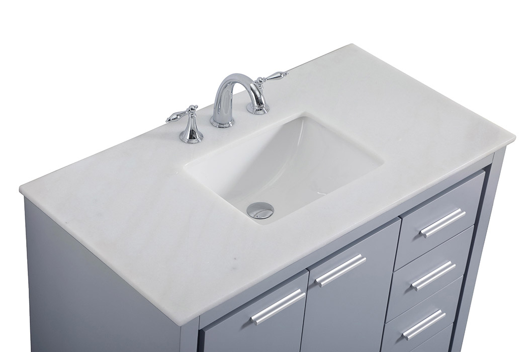 Elegant Bathroom Vanity - Gray (VF12840GR)