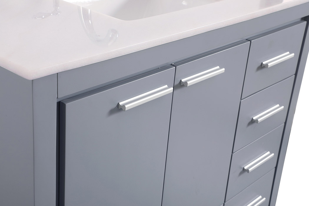 Elegant Bathroom Vanity - Gray (VF12840GR)