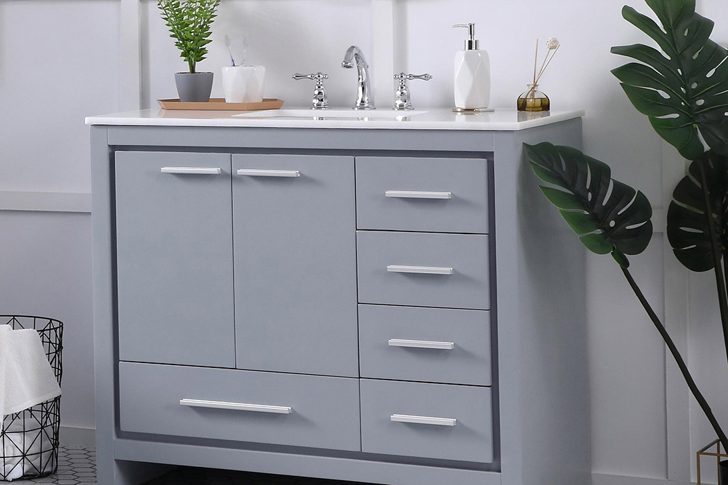 Elegant Bathroom Vanity - Gray (VF12840GR)