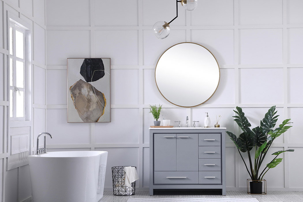 Elegant Bathroom Vanity - Gray (VF12840GR)