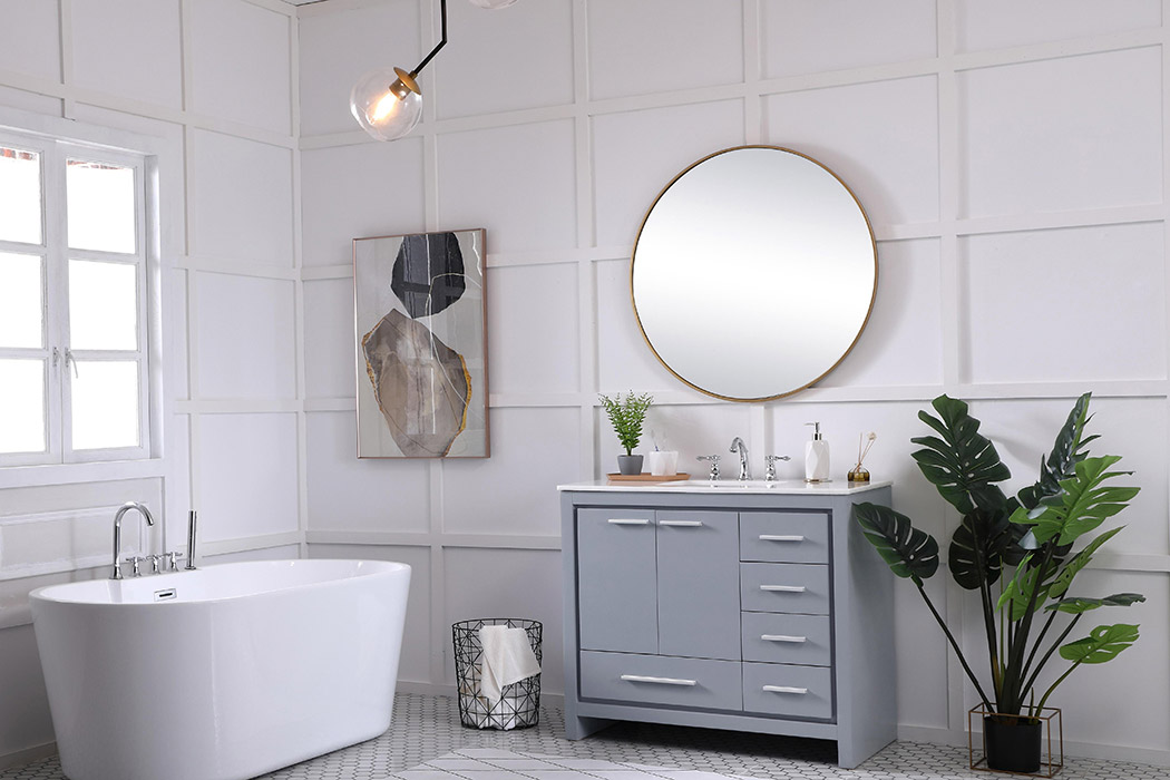 Elegant Bathroom Vanity - Gray (VF12840GR)