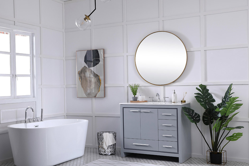 Elegant Bathroom Vanity - Gray (VF12840GR)