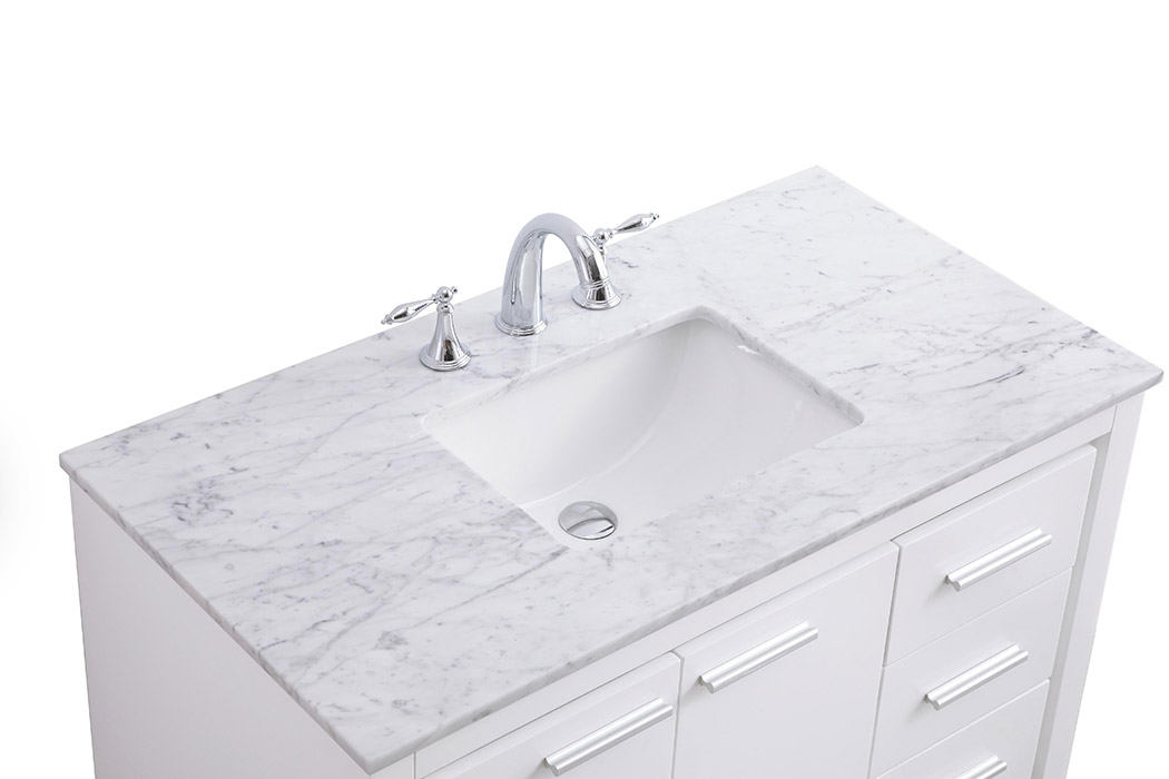 Elegant Bathroom Vanity - White (VF12840WH)