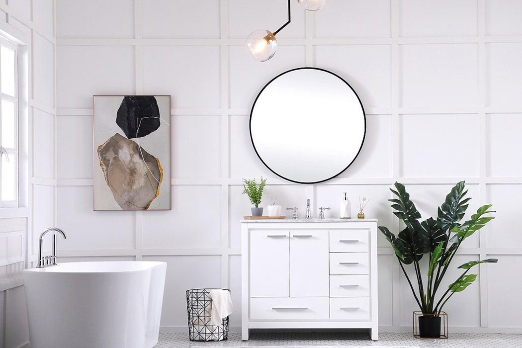 Elegant Bathroom Vanity - White (VF12840WH)