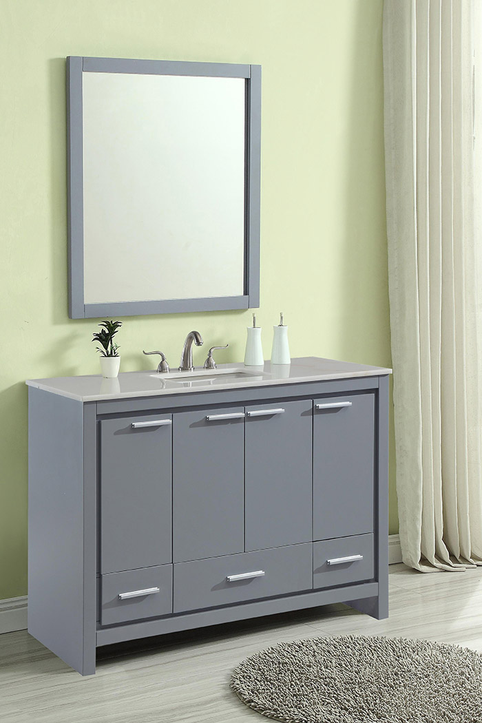 Elegant Bathroom Vanity - Gray (VF12848GR)