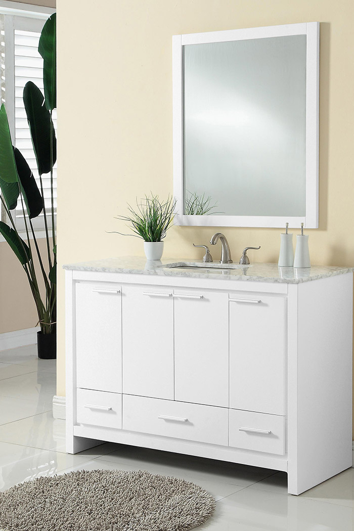 Elegant Bathroom Vanity - White (VF12848WH)