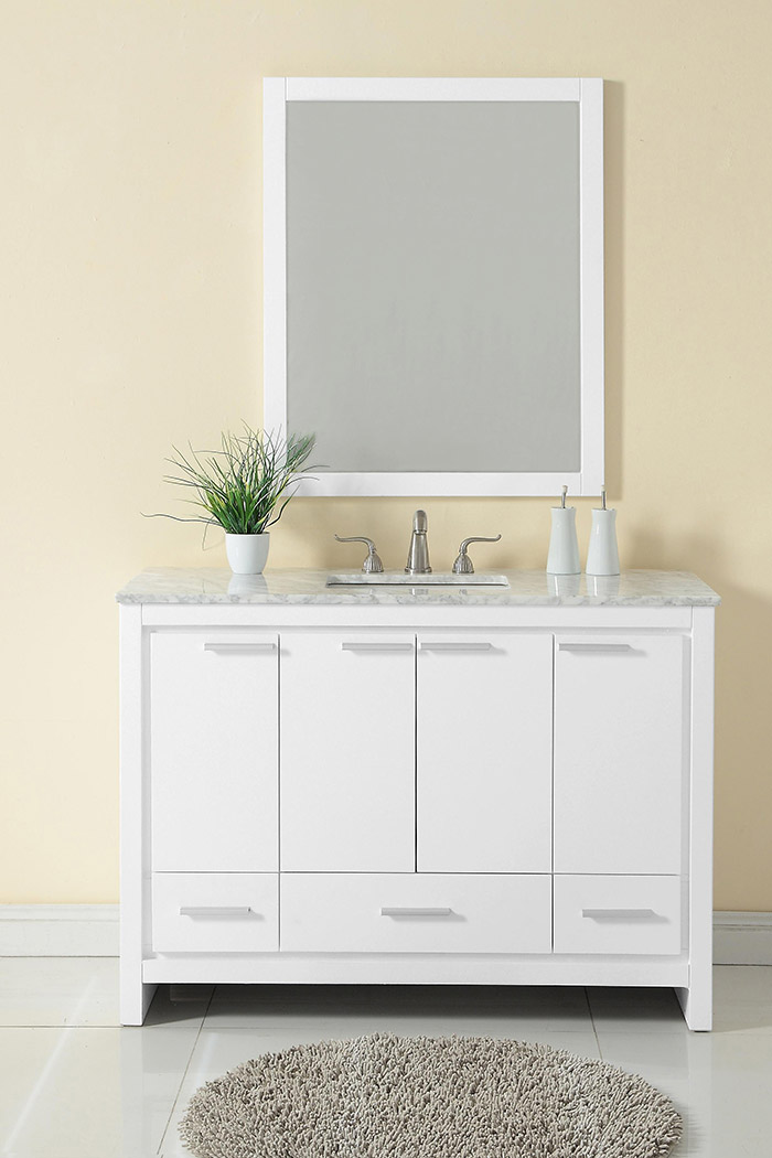 Elegant Bathroom Vanity - White (VF12848WH)