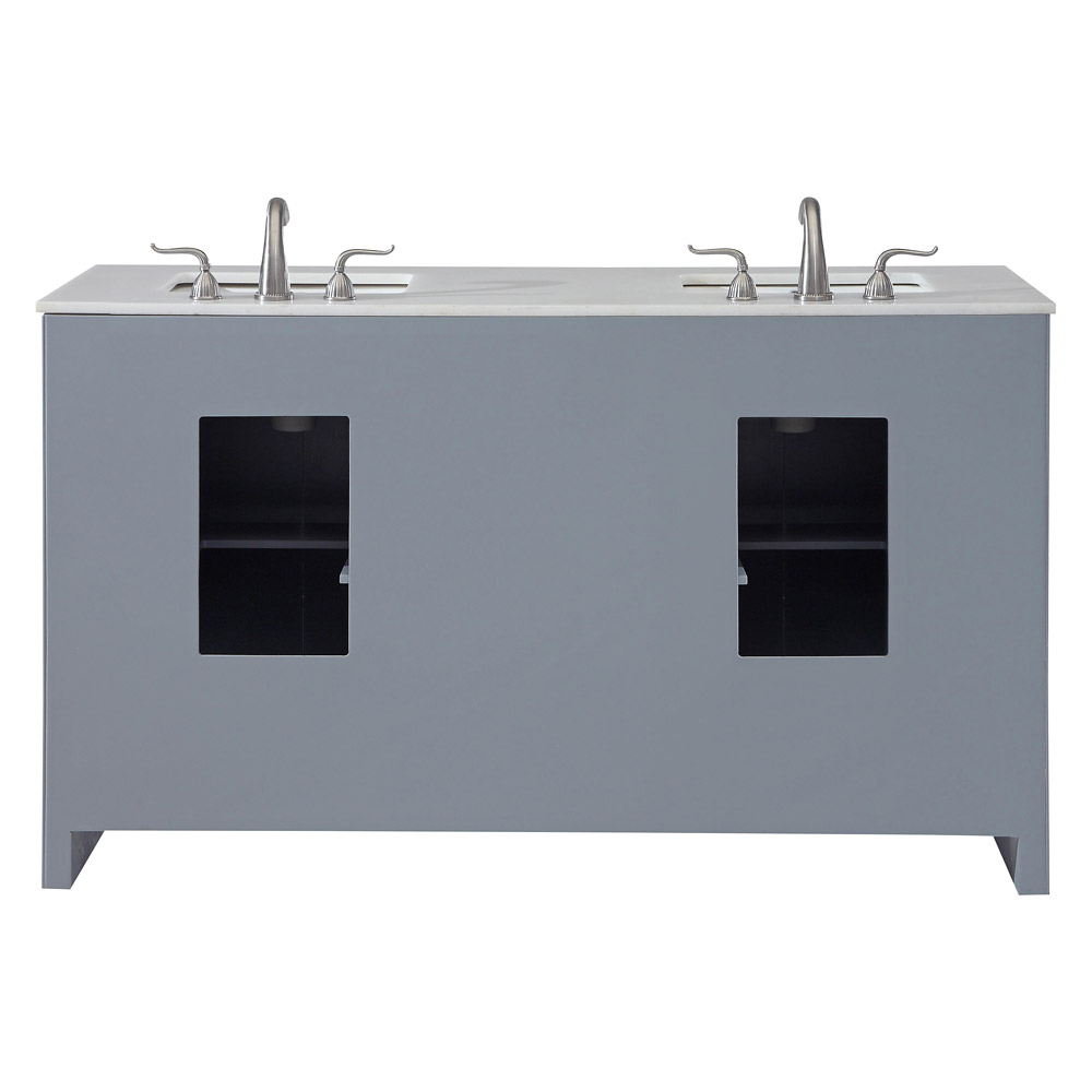 Elegant Bathroom Vanity - Gray (VF12860DGR)