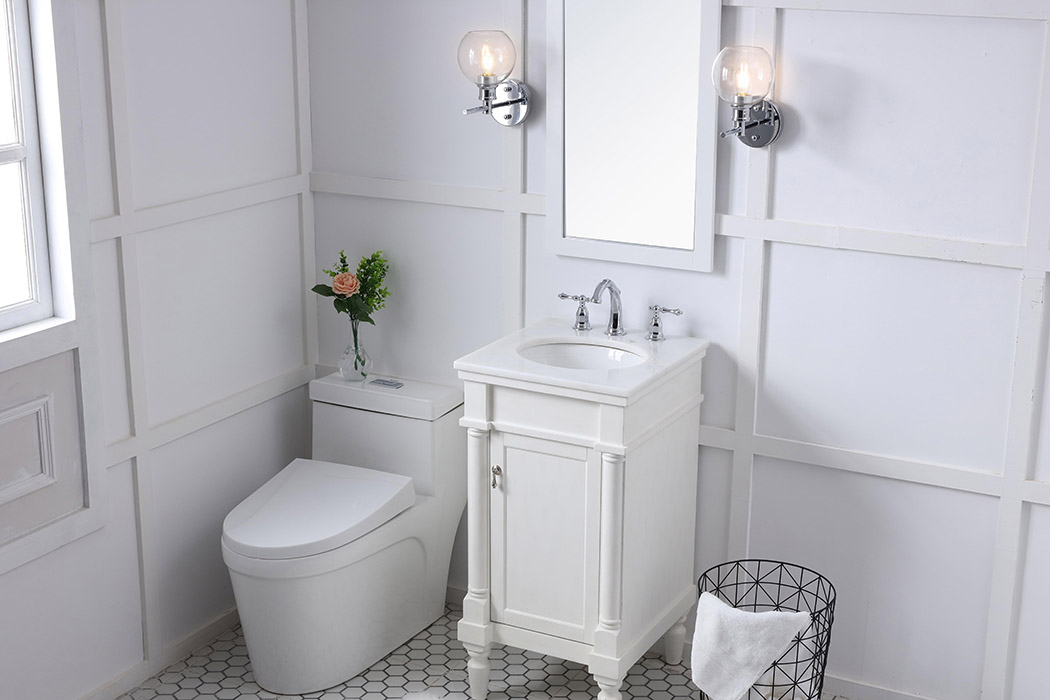 Elegant Bathroom Vanity - Antique White (VF13018AW)