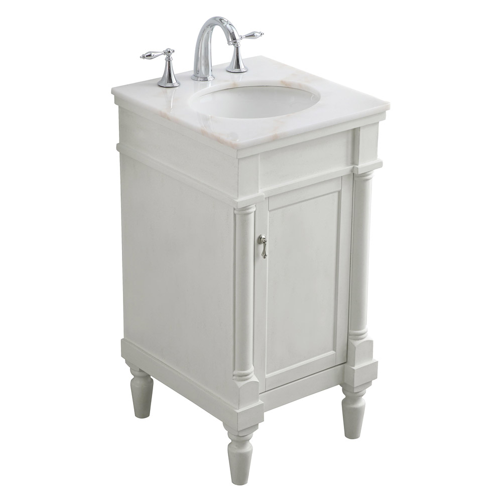 Elegant Bathroom Vanity - Antique White (VF13018AW)