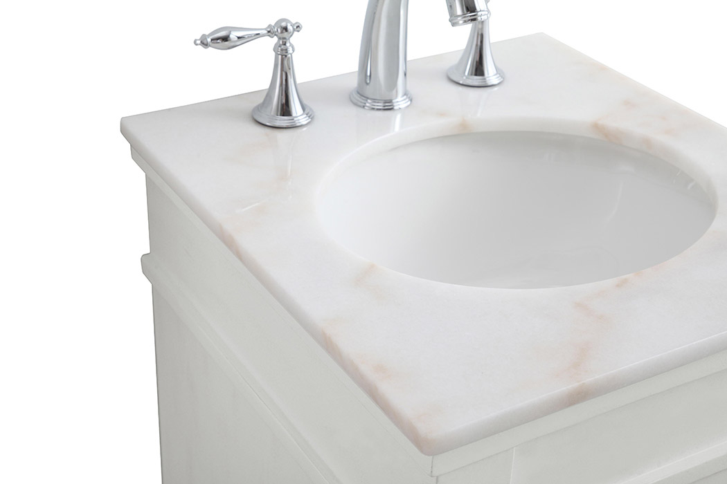 Elegant Bathroom Vanity - Antique White (VF13018AW)