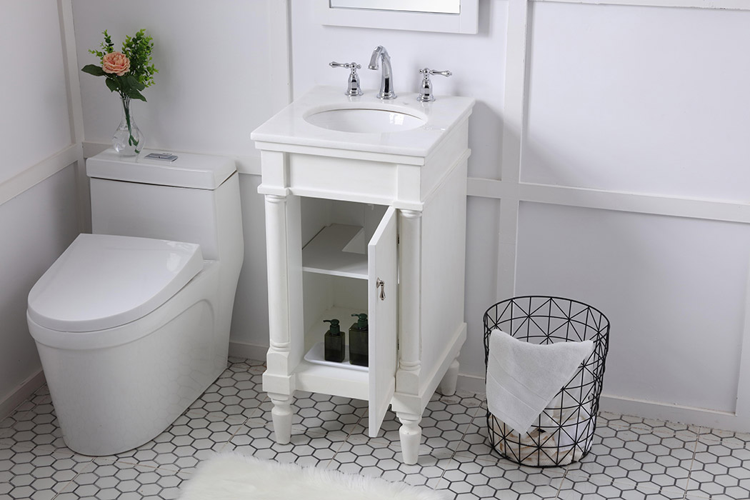 Elegant Bathroom Vanity - Antique White (VF13018AW)