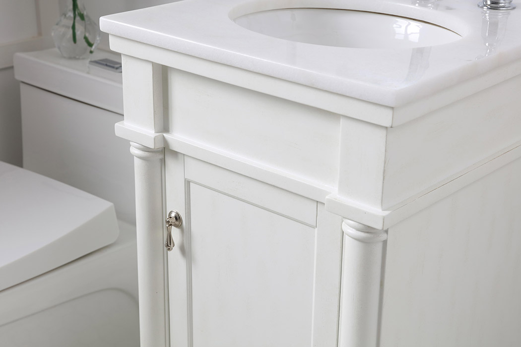 Elegant Bathroom Vanity - Antique White (VF13018AW)