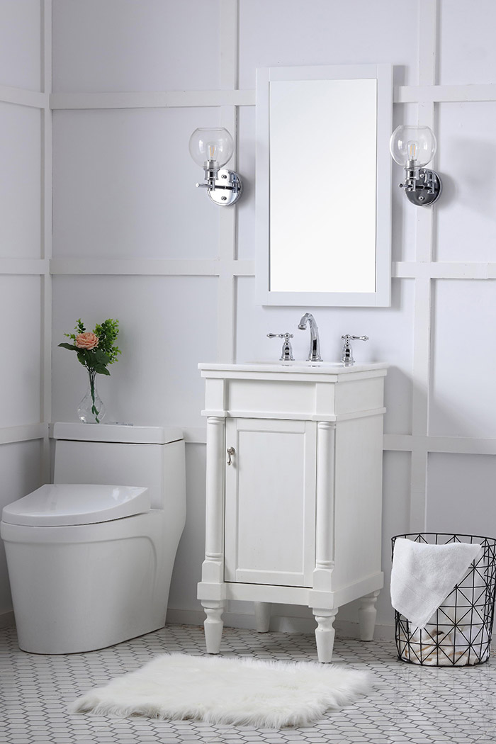 Elegant Bathroom Vanity - Antique White (VF13018AW)