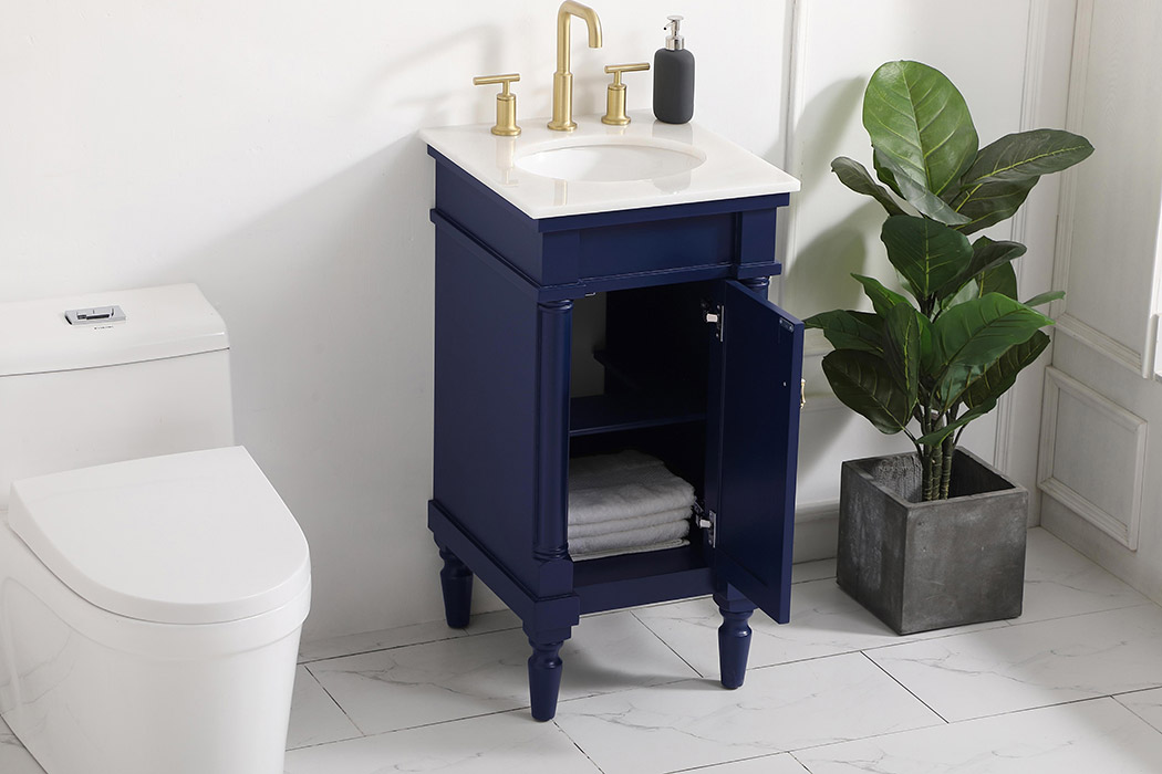 Elegant Bathroom Vanity - Blue (VF13018BL)