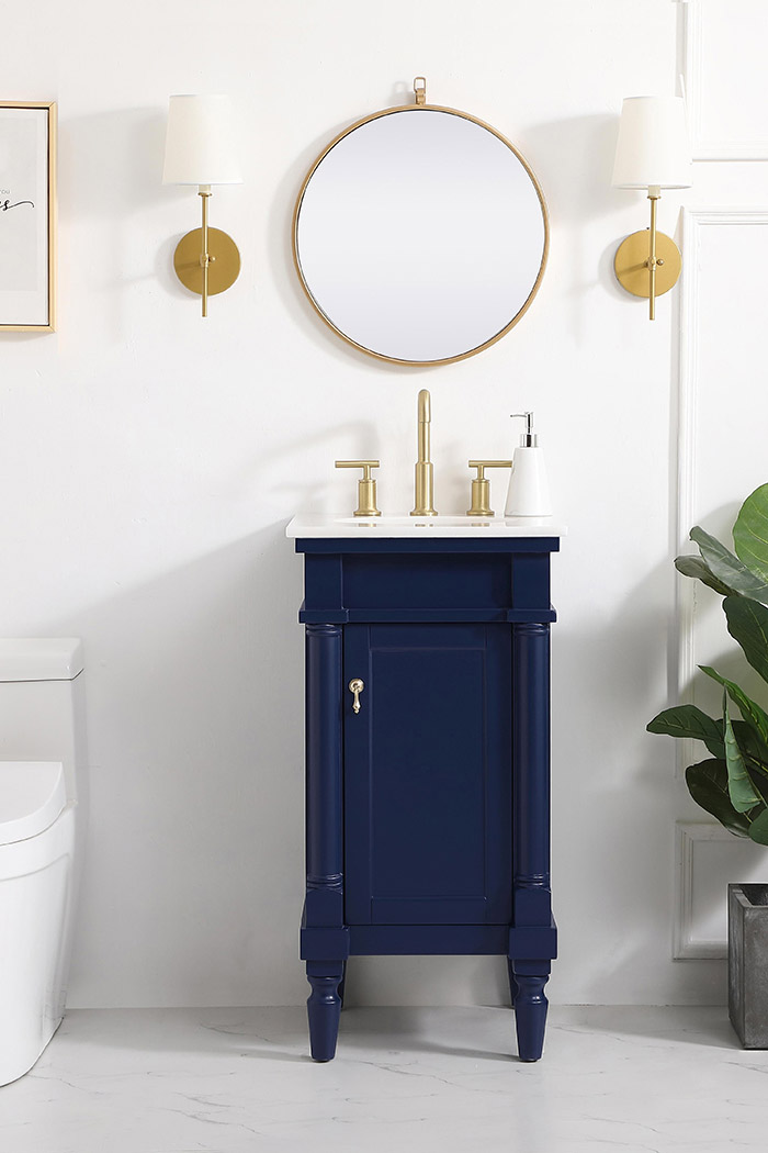 Elegant Bathroom Vanity - Blue (VF13018BL)