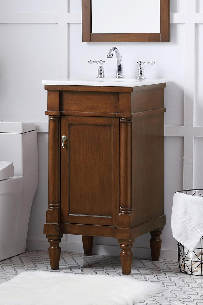 Elegant Bathroom Vanity - Walnut (VF13018WT)