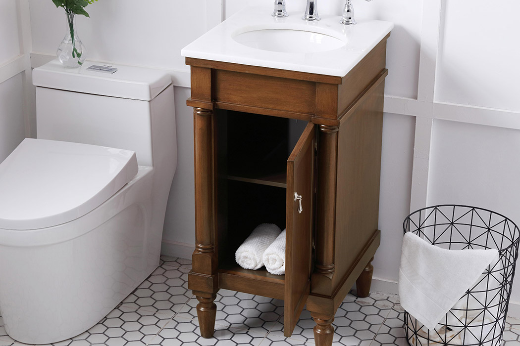 Elegant Bathroom Vanity - Walnut (VF13018WT)