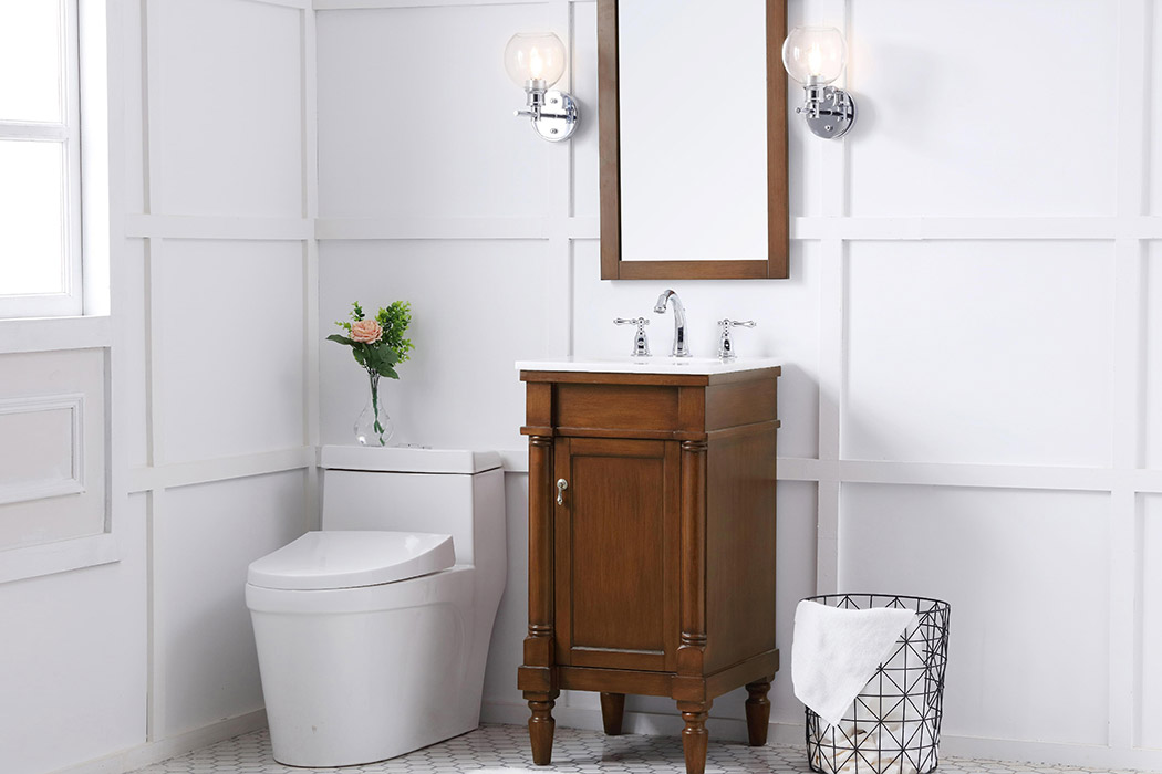 Elegant Bathroom Vanity - Walnut (VF13018WT)