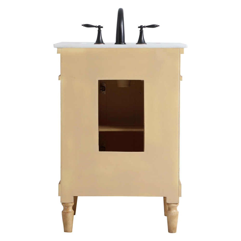 Elegant Bathroom Vanity - Antique Beige, L 24" (VF13024AB)