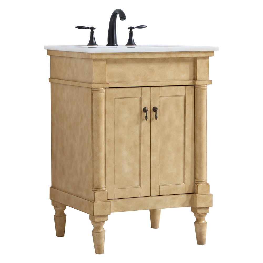 Elegant Bathroom Vanity - Antique Beige, L 24" (VF13024AB)