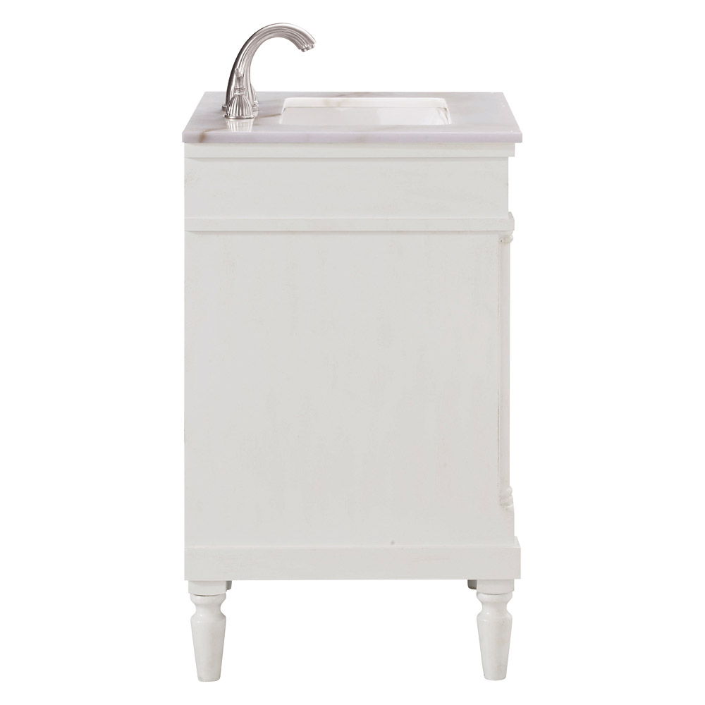 Elegant Bathroom Vanity - Antique White, L 24" (VF13024AW)