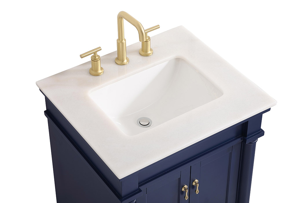 Elegant Bathroom Vanity - Blue, L 24" (VF13024BL)