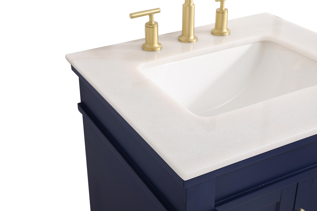 Elegant Bathroom Vanity - Blue, L 24" (VF13024BL)