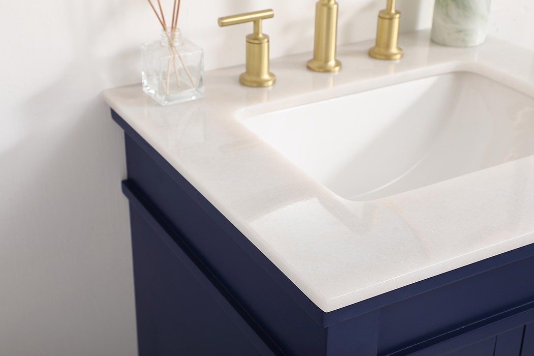 Elegant Bathroom Vanity - Blue, L 24" (VF13024BL)