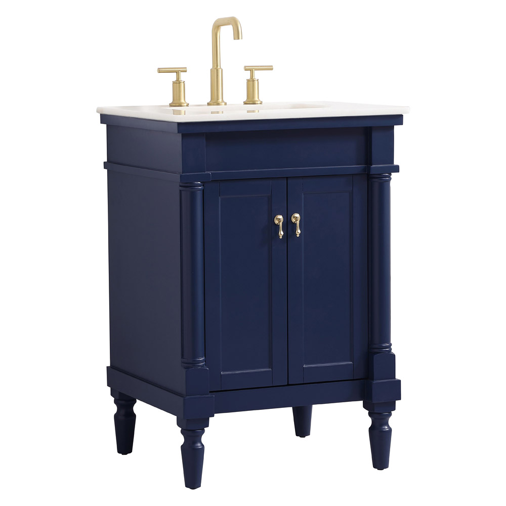 Elegant Bathroom Vanity - Blue, L 24" (VF13024BL)