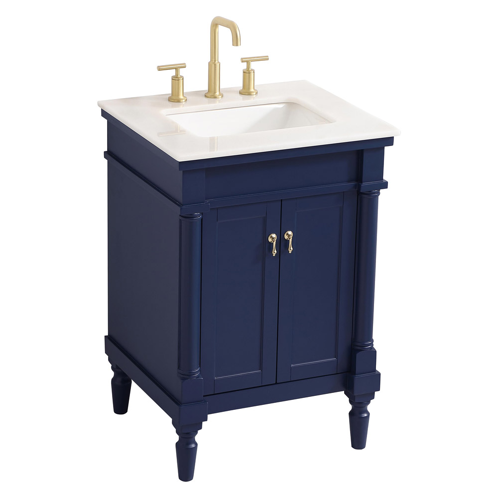 Elegant Bathroom Vanity - Blue, L 24" (VF13024BL)