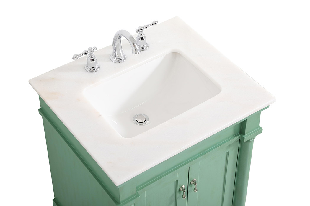 Elegant Bathroom Vanity - Vintage Mint, L 24" (VF13024VM)