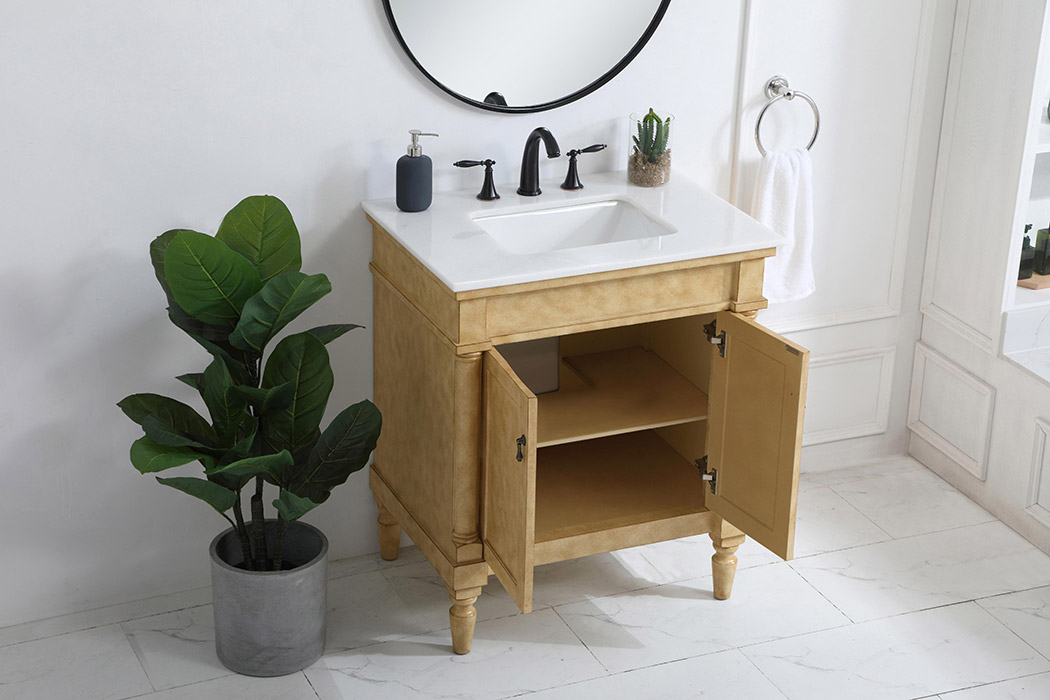 Elegant Bathroom Vanity - Antique Beige, L 30" (VF13030AB)