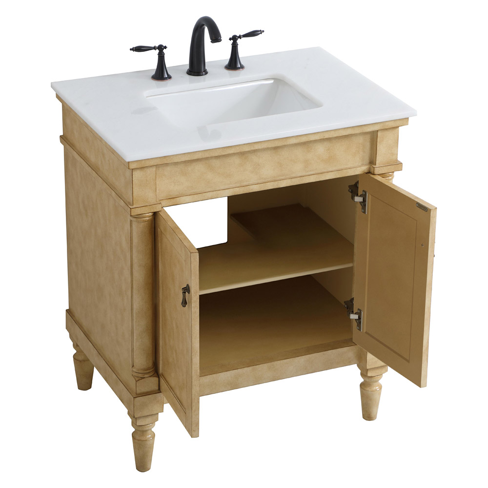 Elegant Bathroom Vanity - Antique Beige, L 30" (VF13030AB)