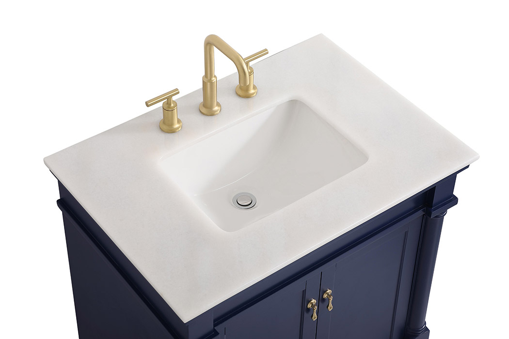 Elegant Bathroom Vanity - Blue, L 30" (VF13030BL)