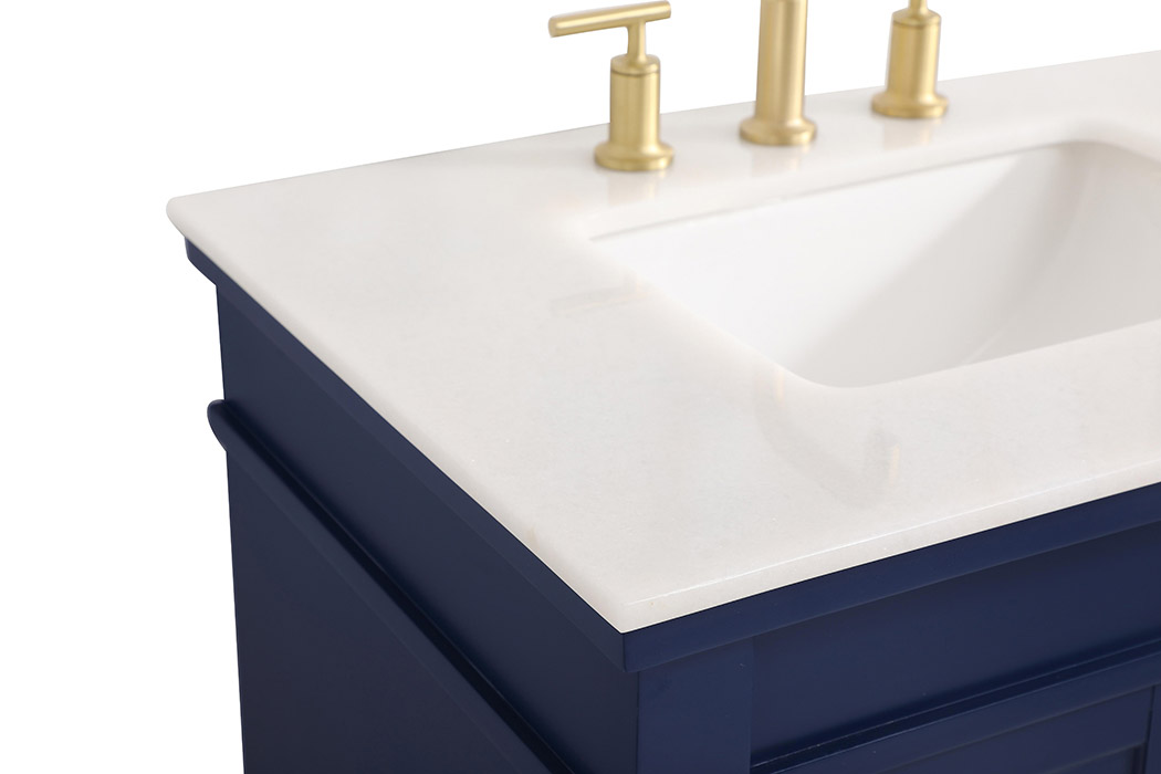 Elegant Bathroom Vanity - Blue, L 30" (VF13030BL)