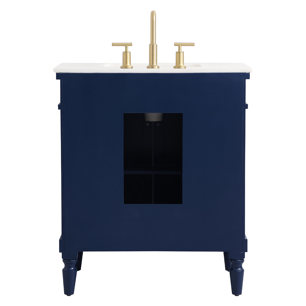 Elegant Bathroom Vanity - Blue, L 30" (VF13030BL)