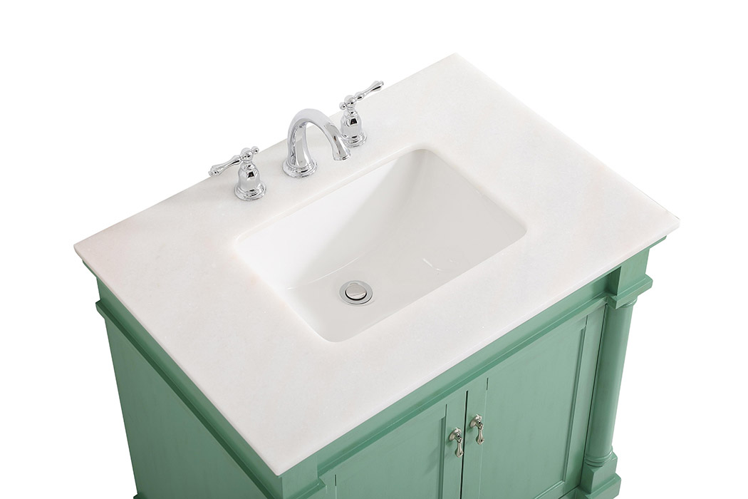 Elegant Bathroom Vanity - Vintage Mint, L 30" (VF13030VM)