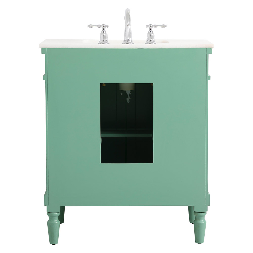 Elegant Bathroom Vanity - Vintage Mint, L 30" (VF13030VM)