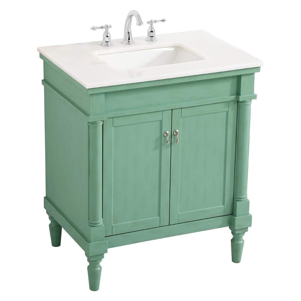 Elegant Bathroom Vanity - Vintage Mint, L 30" (VF13030VM)