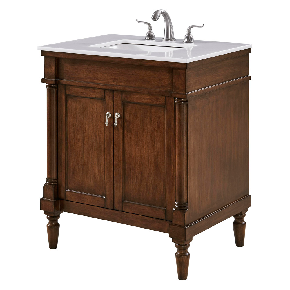 Elegant Bathroom Vanity - White, L 30" (VF13030WT)