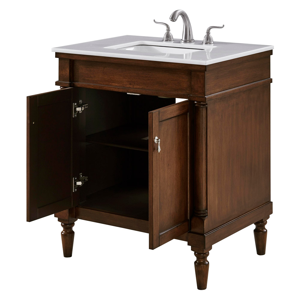 Elegant Bathroom Vanity - White, L 30" (VF13030WT)