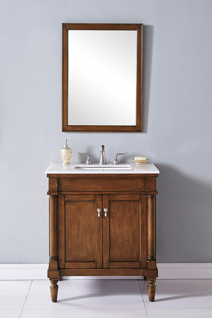 Elegant Bathroom Vanity - White, L 30" (VF13030WT)