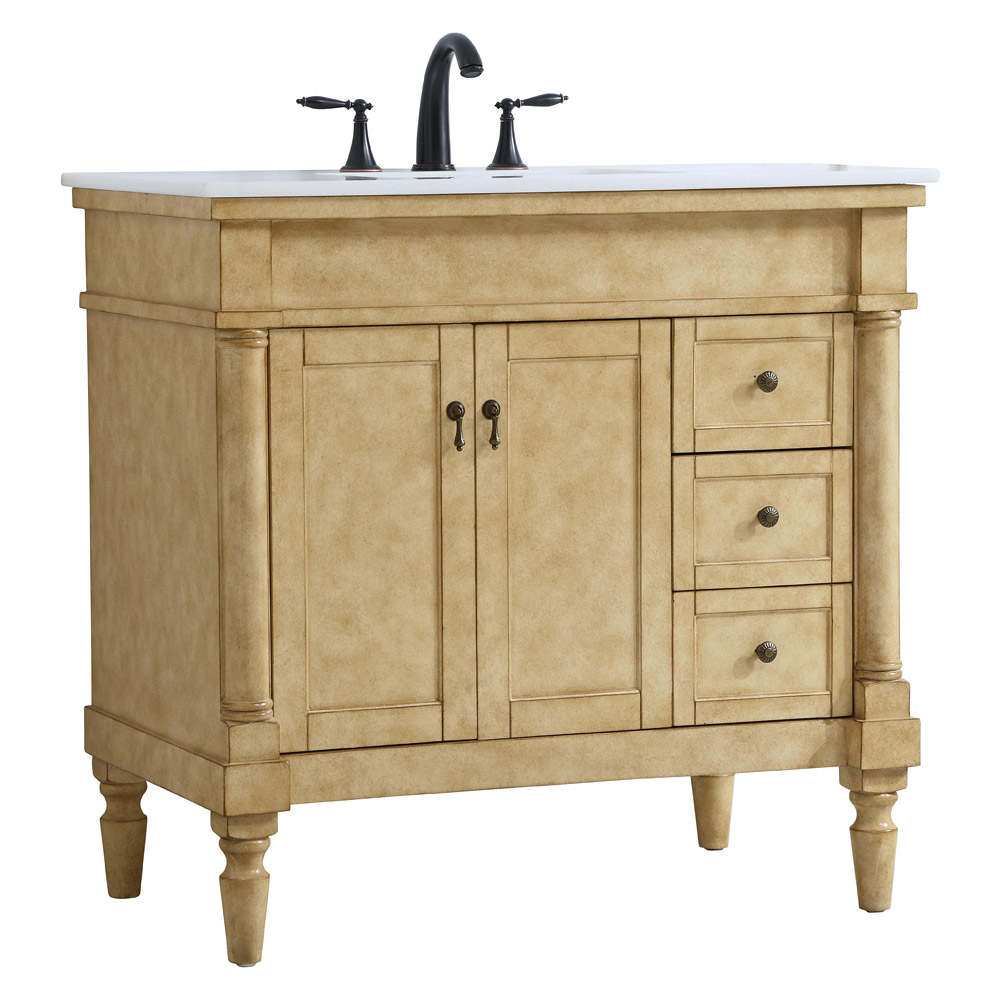 Elegant Bathroom Vanity - Antique Beige (VF13036AB)