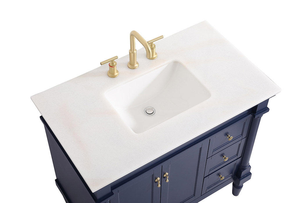 Elegant Bathroom Vanity - Blue (VF13036BL)