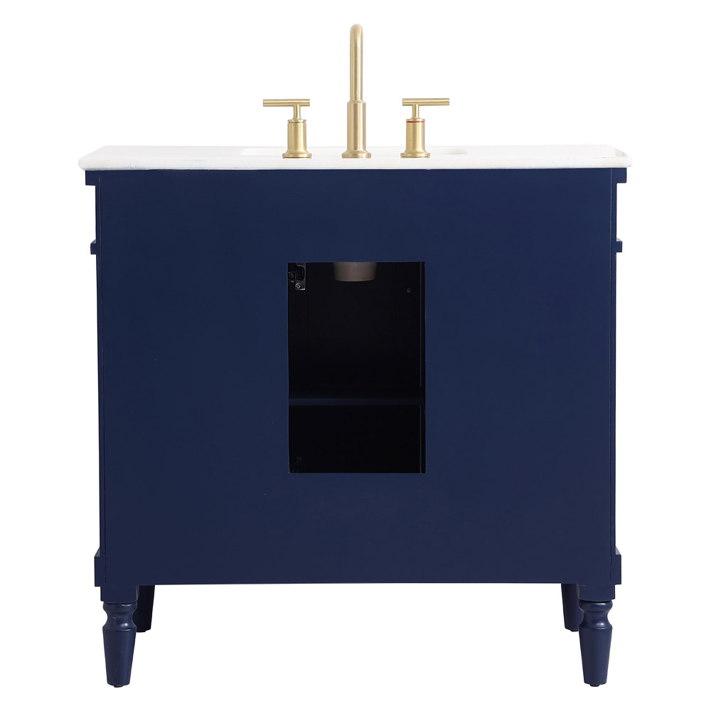 Elegant Bathroom Vanity - Blue (VF13036BL)